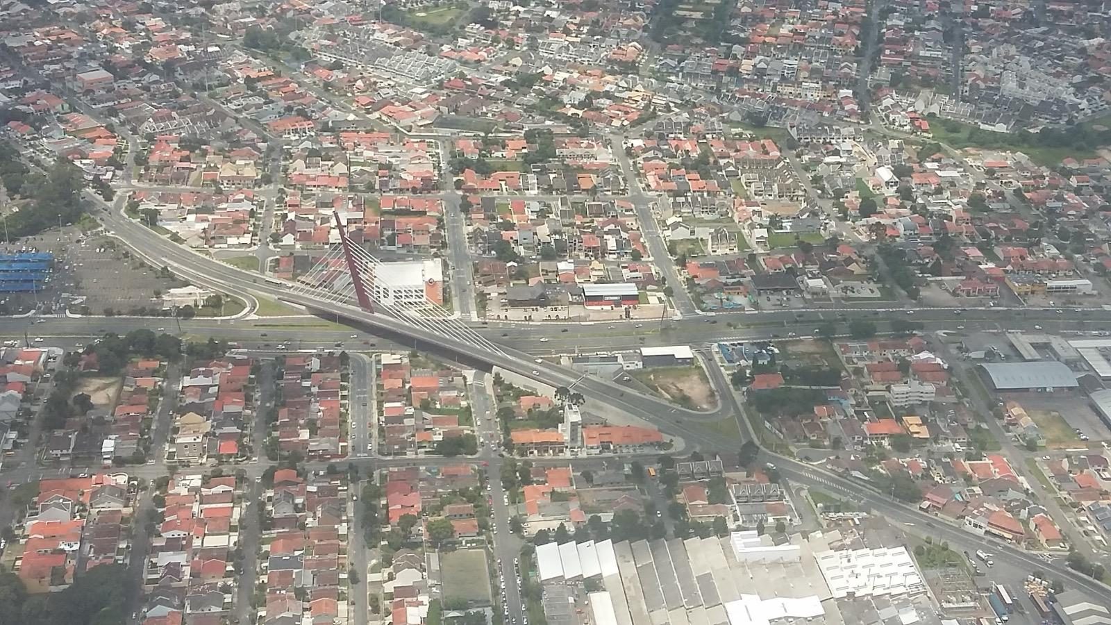 Curitiba seen from the plane