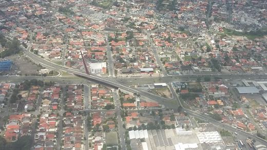 Curitiba seen from the plane