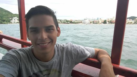 Gus on the tour boat