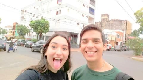 Gus with Paula, his first university friend