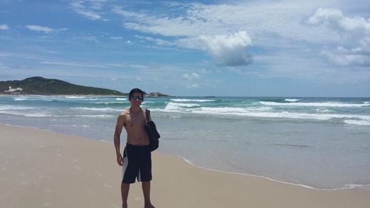 A beach in Florianópolis
