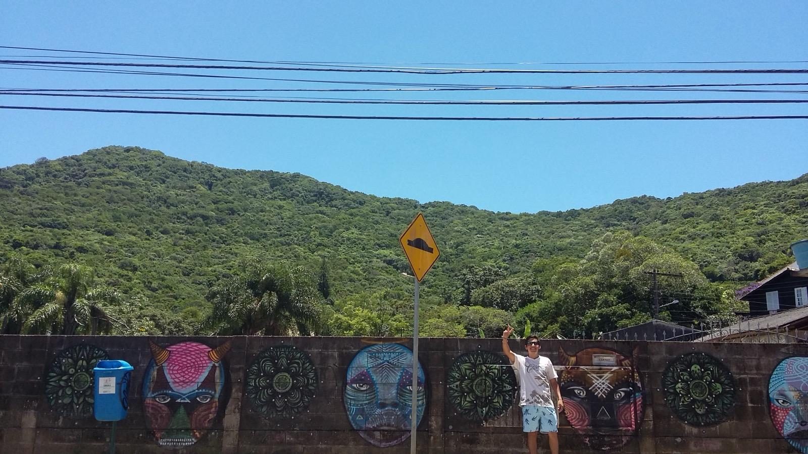 Gus on a beach in Santa Catarina, Brazil, 2016