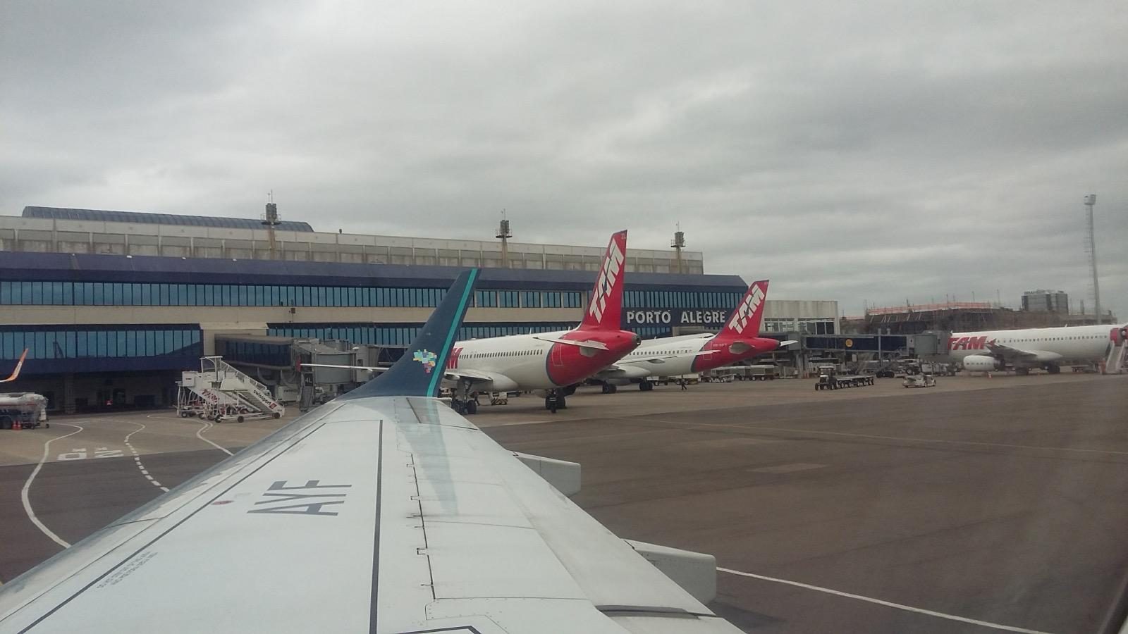 Porto Alegre airport from the wing