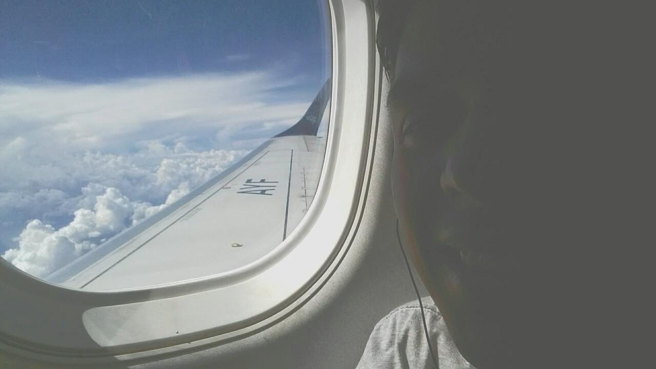 The wing seen from the window