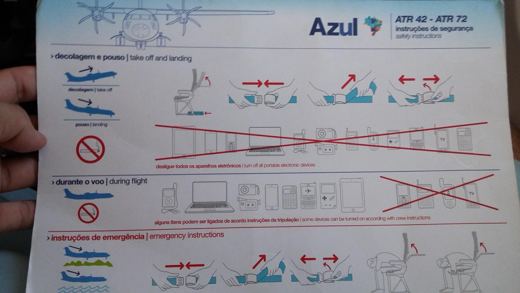 ATR-72 safety card